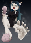  blushing catgirl claire_(the_summoning) claw goth goth_girl horny slippers smell ssunsalm_(artist) steam sweat the_summoning toenail_polish  rating:Questionable score:3 user:ubw2321