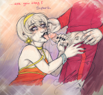  1boy 1girl after_sex beta_kids blowjob blush clothed cum cum_string dave_and_rose dave_strider dialogue ear_piercing facial female god_tier human incest kink-mom male oral penis piercings pubic_hair rose_lalonde straight tears  rating:Explicit score:2 user:UsernameExample
